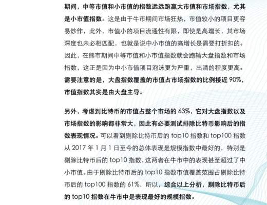 金色×仟峰资本 | 研报:加密货币指数投资报告