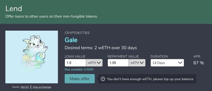 NFTfi：P2P版的NFT抵押借贷平台