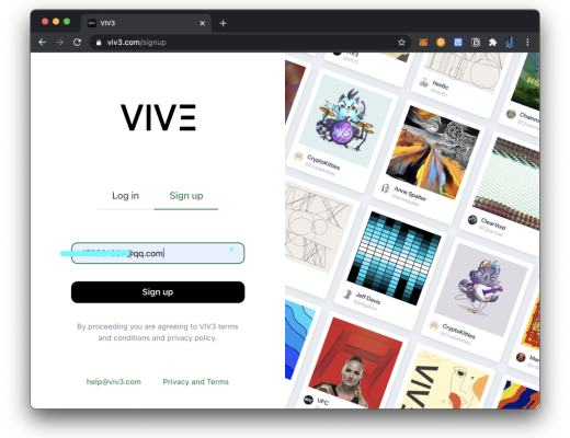 VIV3 购买 Ben Mauro 进化系列 NFT 教程