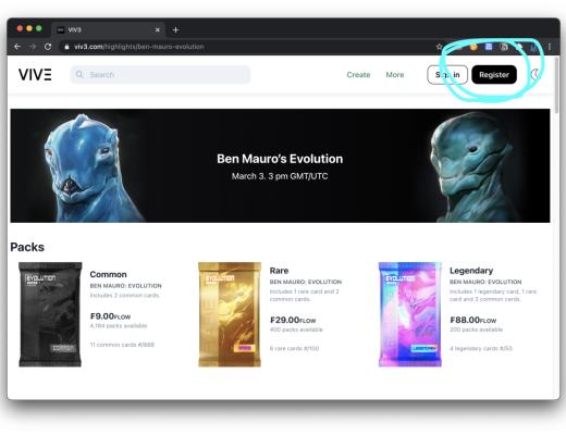 VIV3 购买 Ben Mauro 进化系列 NFT 教程