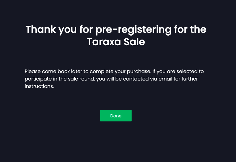 Taraxa代币公开发行申购教程