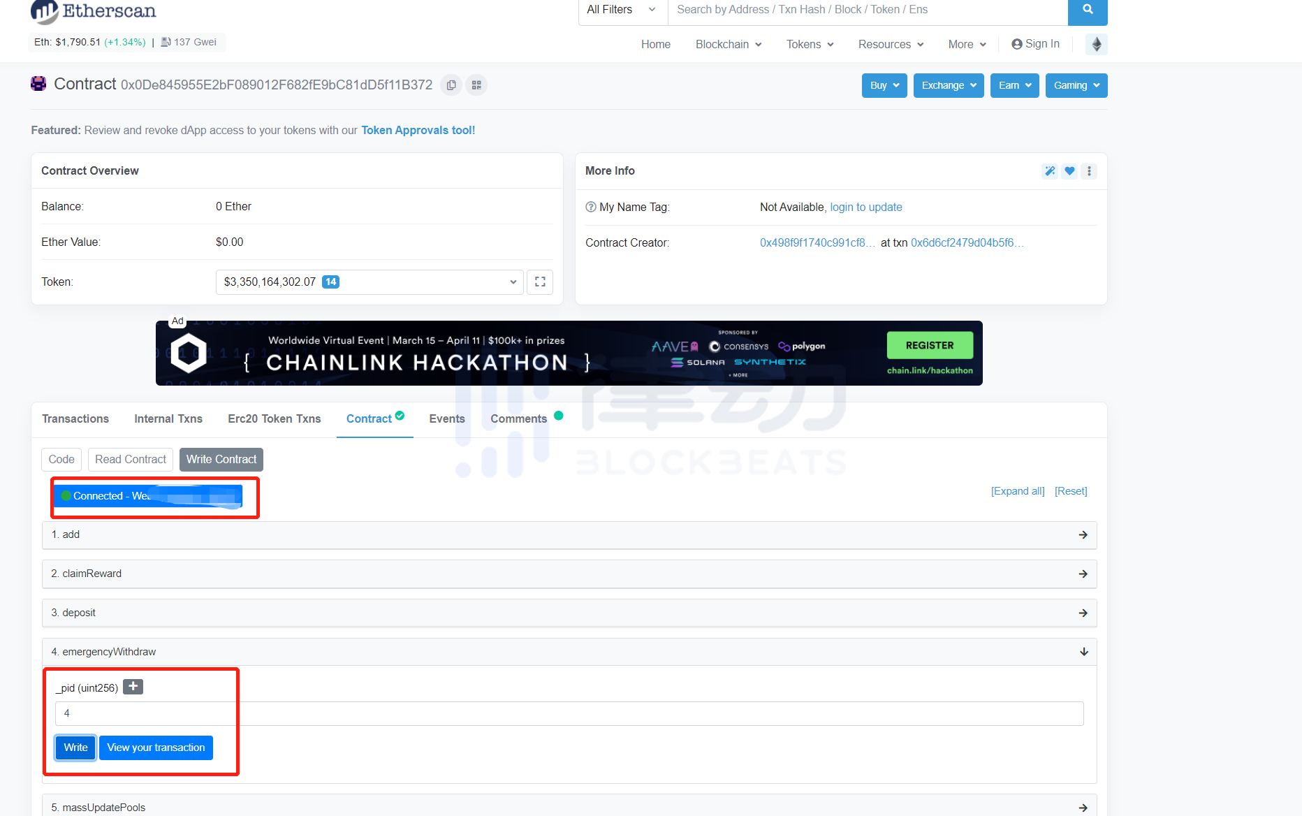 BDP协议不能提现？如何使用emergency withdrawal提取挖矿本金？