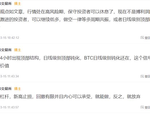 BMEX行情观点:近期每次反弹都给出小级别高点 目前依旧是做空的机会