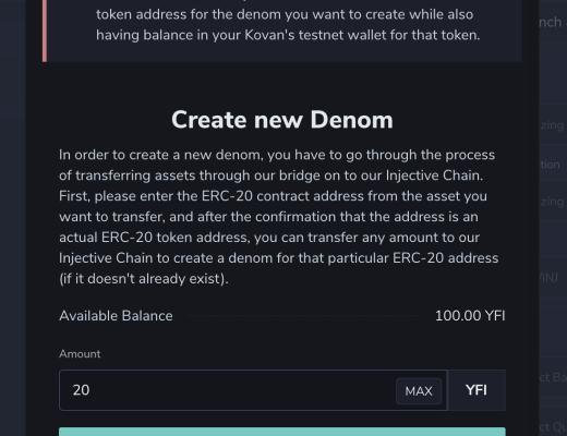 Injective 治理提案：现货市场