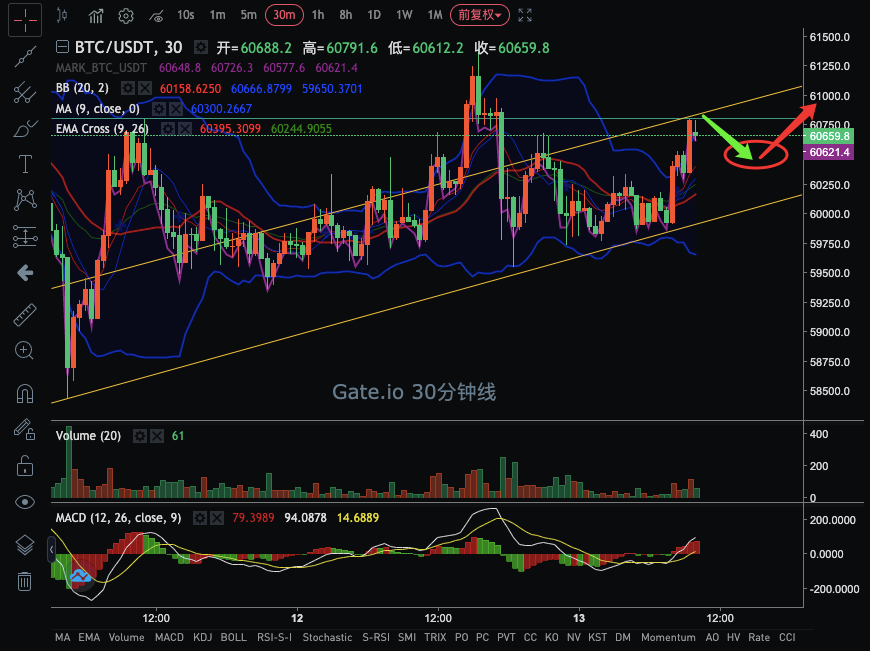 空头主力爆仓635万美元 BTC酝酿突破