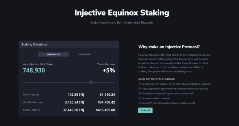 Injective :一文了解如何玩转 Equinox Staking