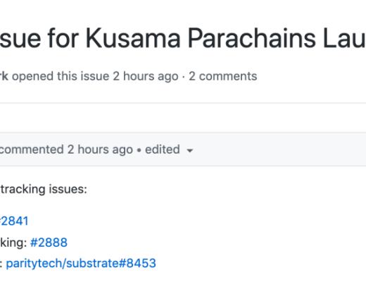 Gavin发布Kusama平行链的上线清单