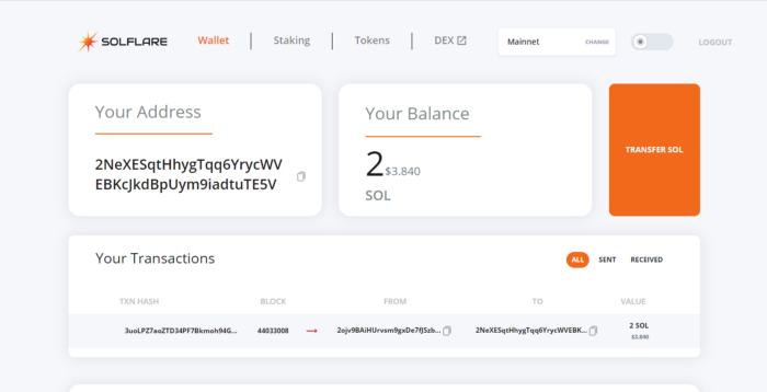 SolFlare 钱包质押 SOL 代币教程