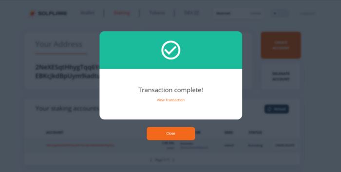 SolFlare 钱包质押 SOL 代币教程