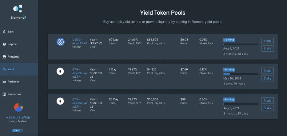 3分钟玩转固收协议Element测试网
