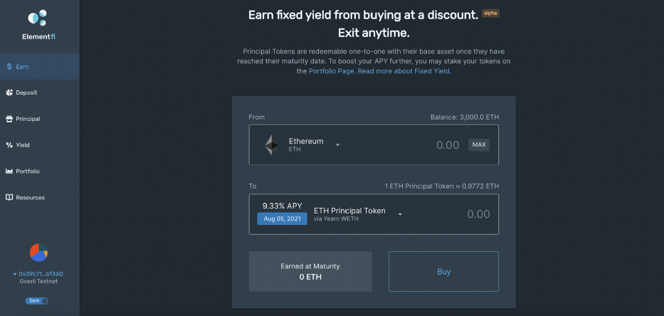 3分钟玩转固收协议Element测试网