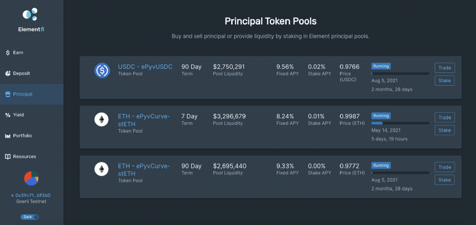 3分钟玩转固收协议Element测试网