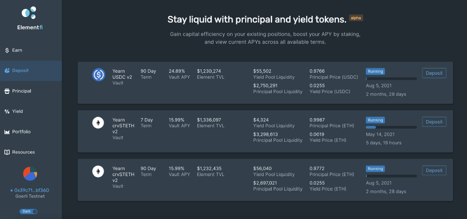 3分钟玩转固收协议Element测试网