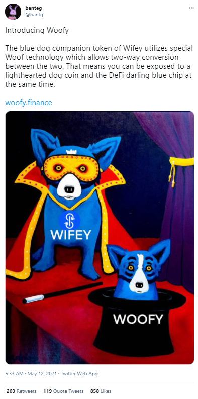 YFI一天翻倍 竟因为一只“狗”？