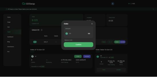 O3 Swap冰川挖矿指南