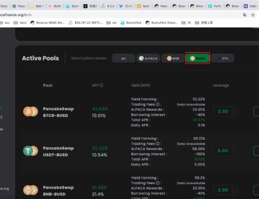 如何在Alpaca.Finance上进行稳定币杠杆挖矿