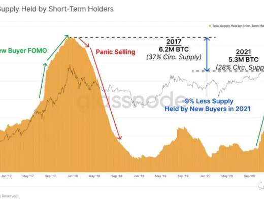 110万名新手交易员恐慌性抛售 但比特币长期持有者毫不在意