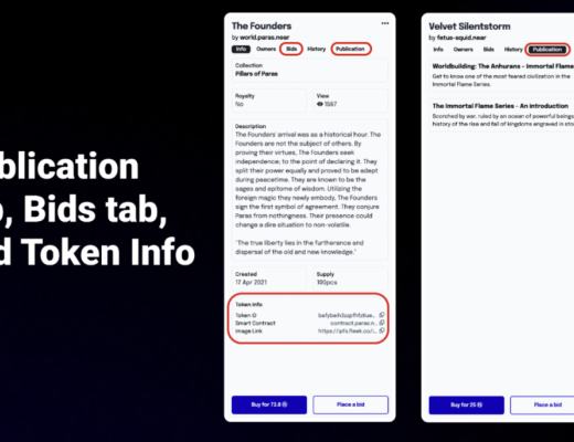 Paras产品更新 关于竞拍功能等