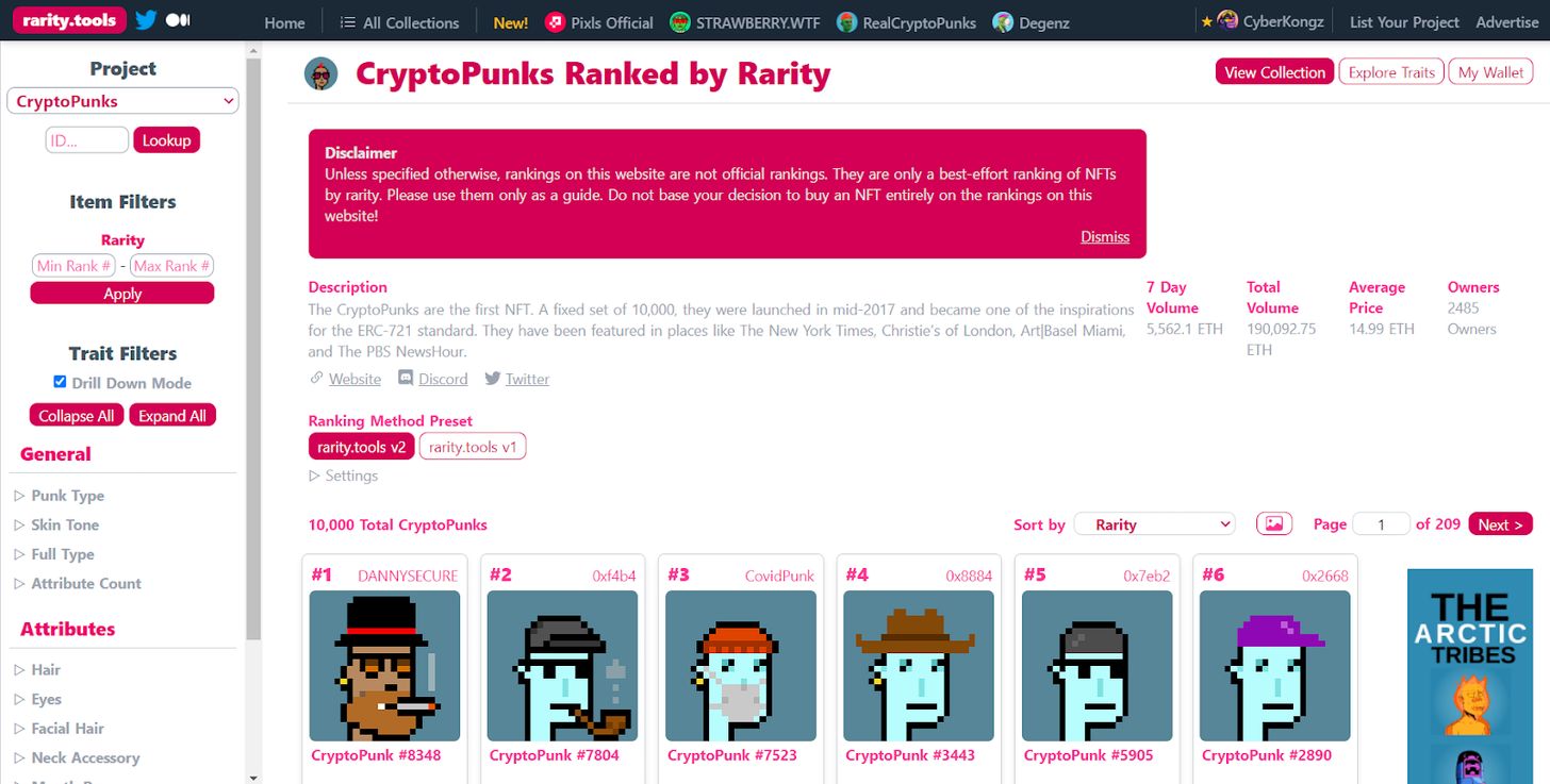 NFT收藏品如何辨别稀有度？这个工具可以帮你大忙