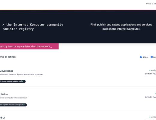 DFINITY 生态项目大起底