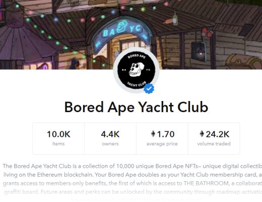 NFT领域最火爆的项目 竟然是一只“无聊的猴子”