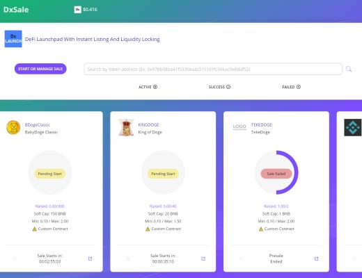 DeFi实用工具 | 0门槛IDO平台-DxSaleDxSale总结
