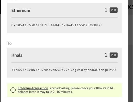 首个 Kusama - ETH 桥在 Khala 平行链上线