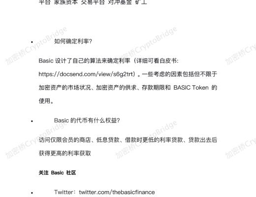 Basic Finance调研报告