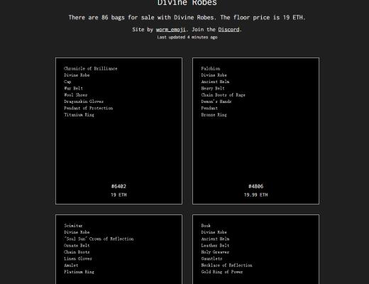 价值4500万美元的社区实验:浅谈文字 NFT Loot