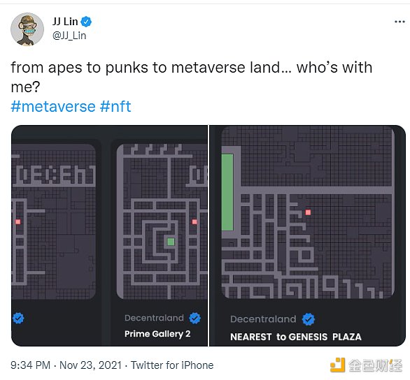 
      金色观察 | 林俊杰宣布持有元宇宙虚拟地块 他还有哪些NFT？