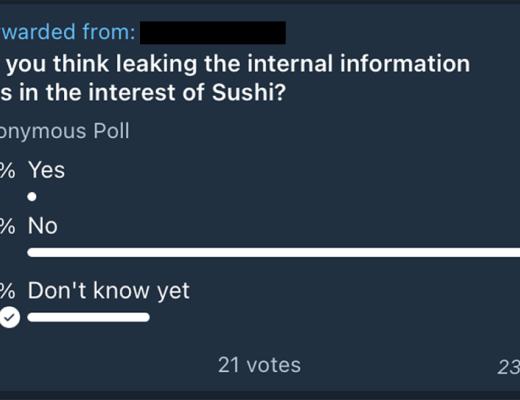 
      深度调查：内耗不止 Sushiswap内部究竟发生了什么？