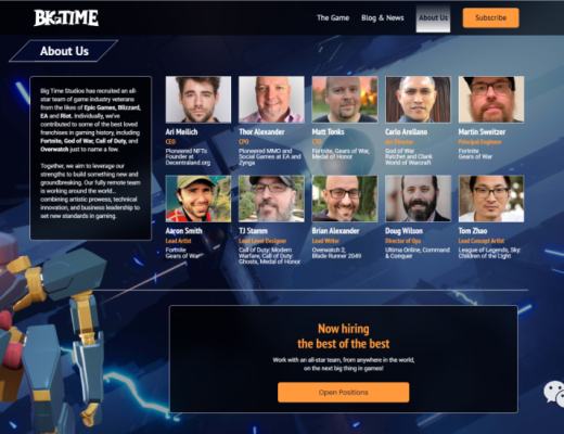 
      后期的头部GameFi：BIG TIME