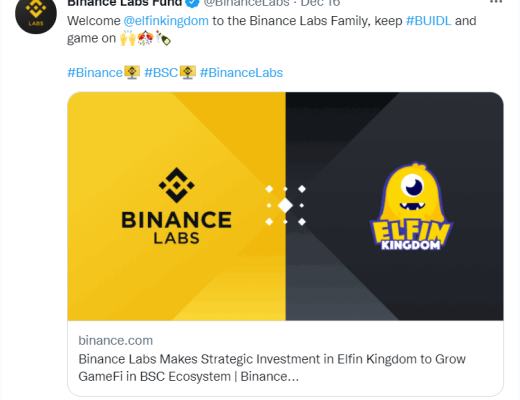 
      链上神奇宝贝GameFi—Elfin Kingdom（CZ推宣）