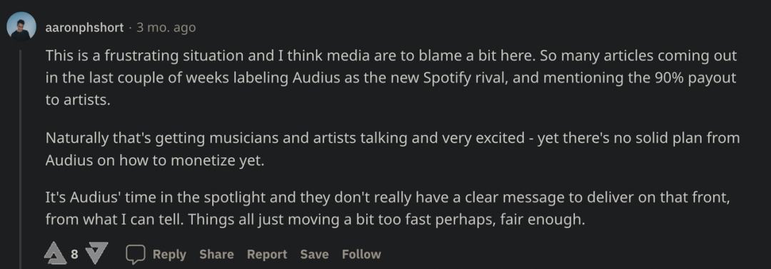 
      去中心化音乐流媒体Audius：砍掉中间商的试验