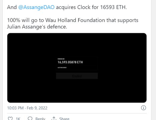 
      价值5270万美元的时钟NFT 或成为帮助阿桑奇重获自由的最大助力