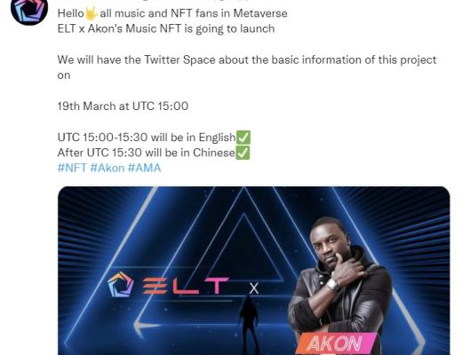
      Akon 的音乐 NFT：嘻哈天王带你开启 Create to earn 新世界
