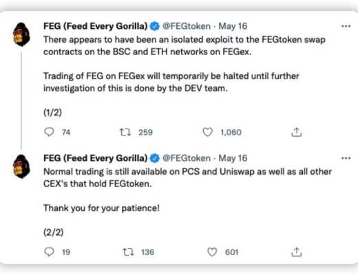 两天内遭遇两次攻击 DeFi 协议 FEG 真的伤不起