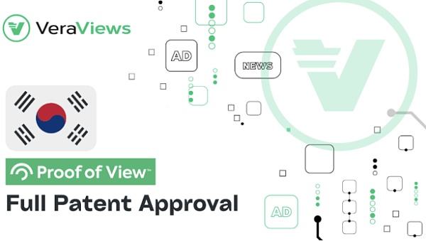 
      韩国知识产权局正式授予 Verasity 的 View Proof of View 全面专利批准