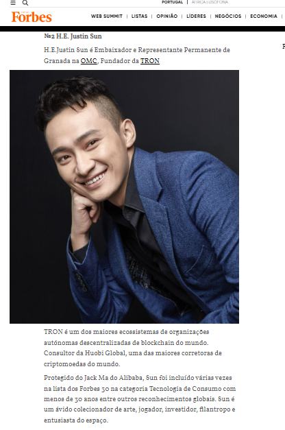 
      孙宇晨位列“区块链40位杰出企业家”第二位