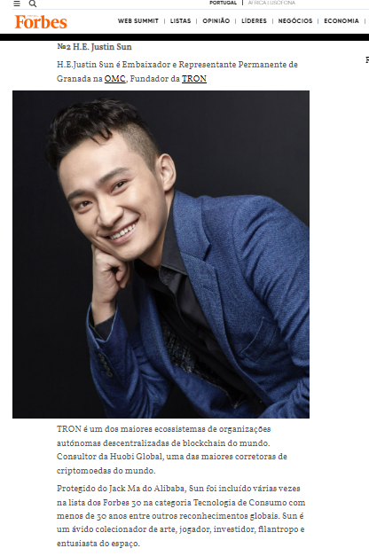 
      V神孙宇晨位列“区块链40位杰出企业家”前两位