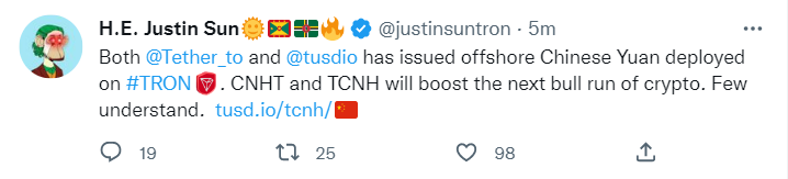 
      波场TRON稳定币生态再添重磅产品 稳定币TCNH上线