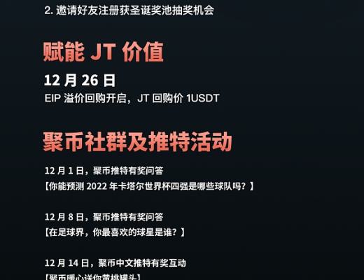 聚币Jubi 12月大事记|聚币平台世界杯圣诞节主题推特活动轮番上线