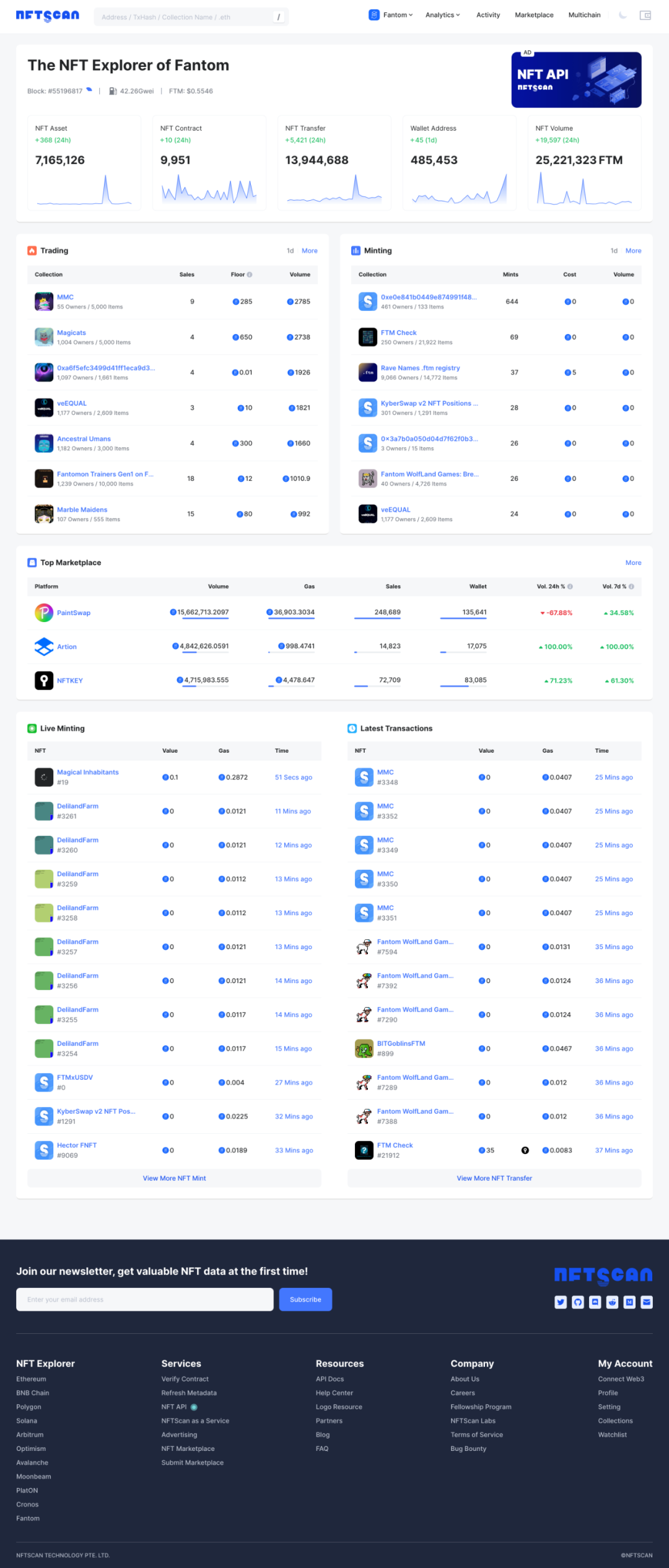 
      NFTScan 正式上线 Fantom 网络 NFTScan 浏览器和 NFT API 数据服务
