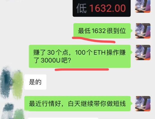 金辉:恭喜 ETH空单布局再次止盈30个点 获利3000U