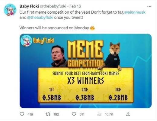 
      Floki与Baby Floki是否能接棒Doge和Baby doge 的神话故事