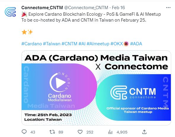 
      Cardano（ADA）和 Connectome（CNTM）的线下会议圆满结束