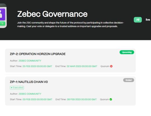 
      Zebec社区上线ZIP-2（地平线升级行动）提案,海量激励将被释放