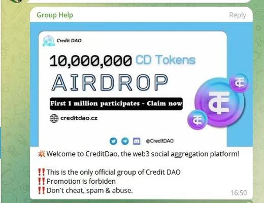 
      Credit DAO 5000万美金大派送 海外超级零撸项目