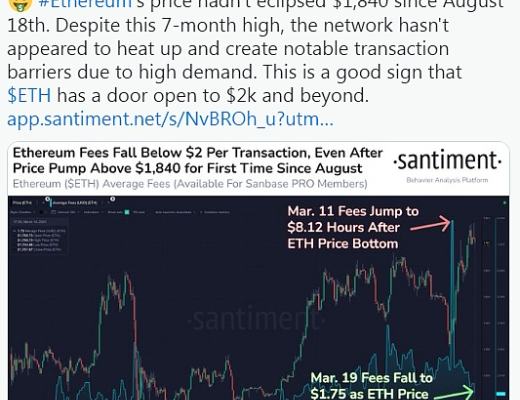 为什么“以太币涨到 2000 美元”?